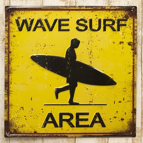 サインボード [LPWS0001] WAVE SURF AREA HATOGAYA BASE For Succulents and  Volkswagen Lovers.