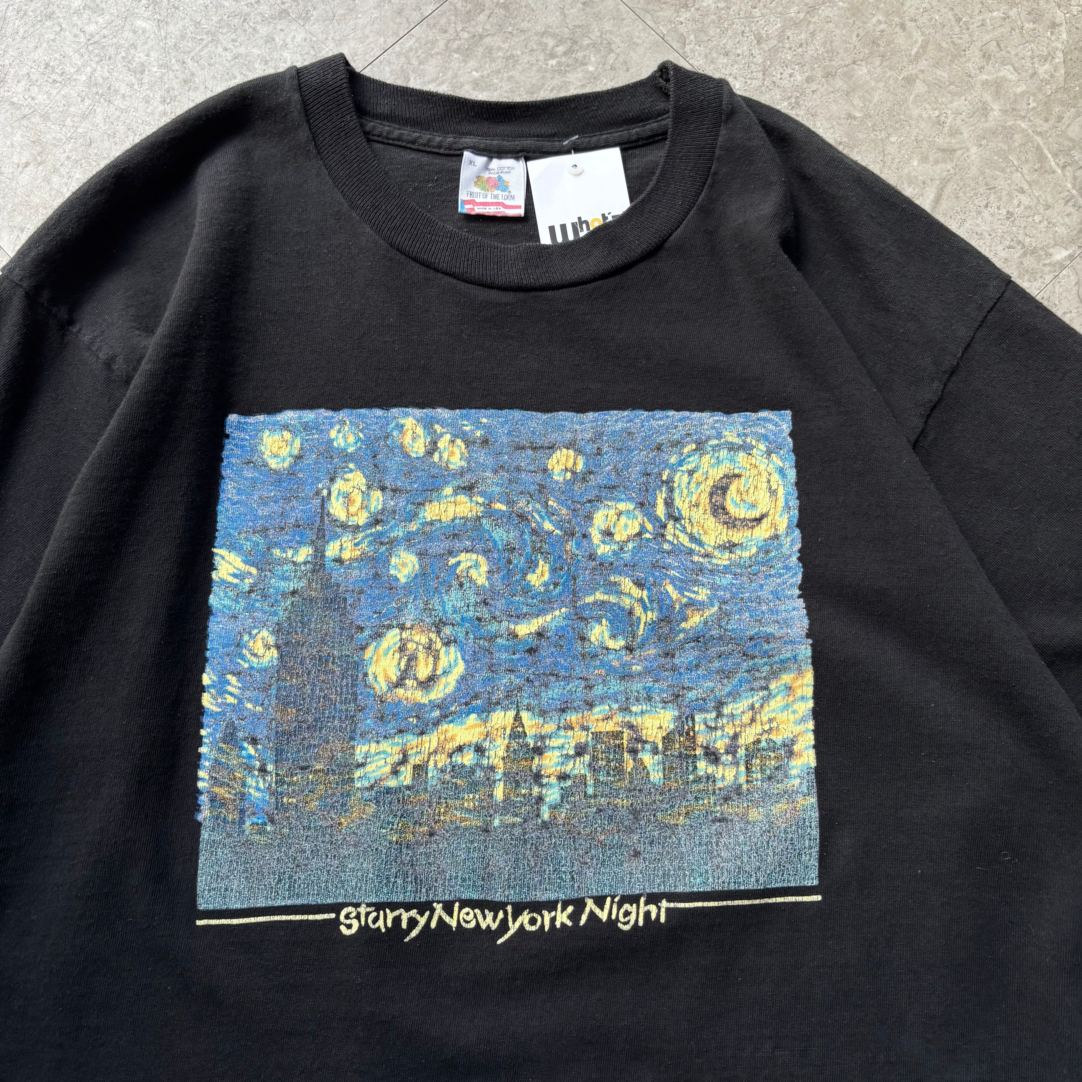 80s Gogh " 星月夜 parody " New York city T-shirt【仙台店】