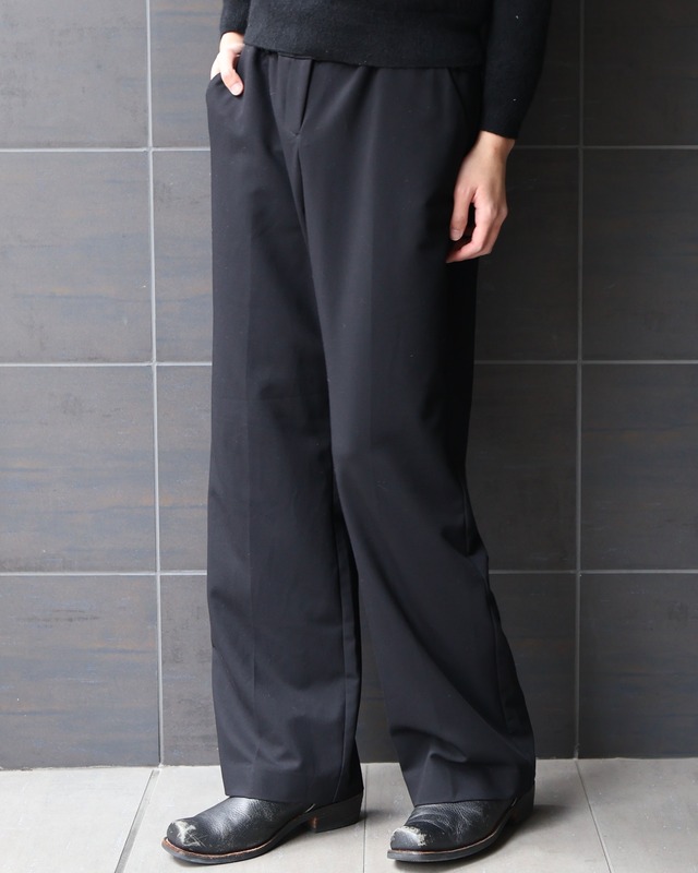 No-tuck wide straight slacks