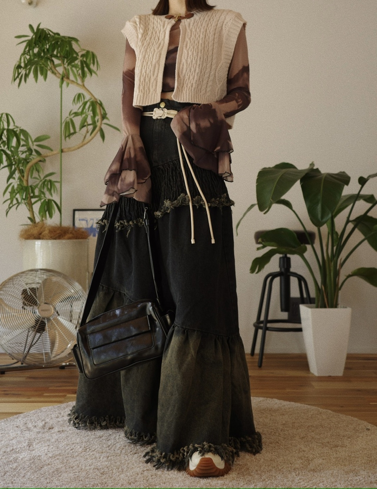 予約商品 】デニムフリルロングスカート | osrsofficial
