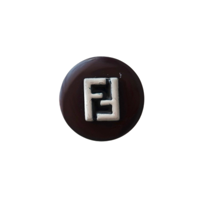 【VINTAGE FENDI BUTTON】FFロゴブラウンボタン 15mm F-23003