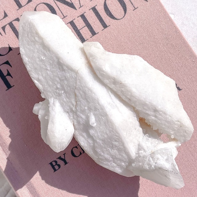 <レア> White Candle Quartz with Fluorite ✧ フローライト共生ホワイトキャンドルクォーツ