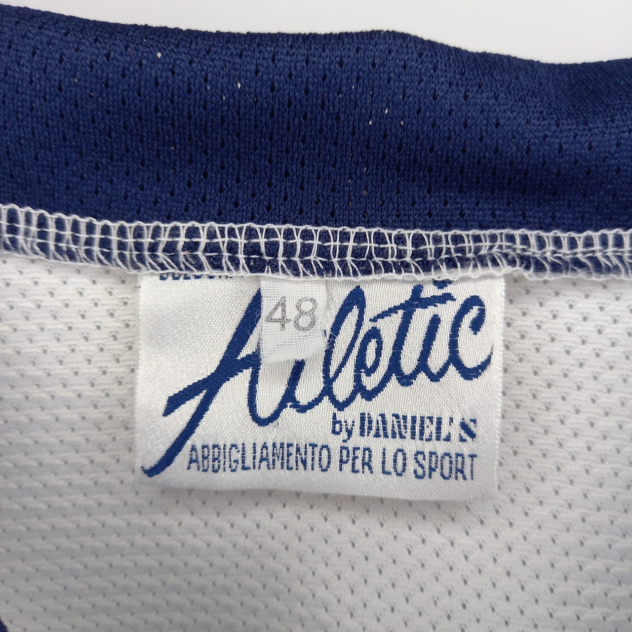 90s　イタリア製　ゲームシャツ　ノースリーブ　Tシャツ　メッシュ　白