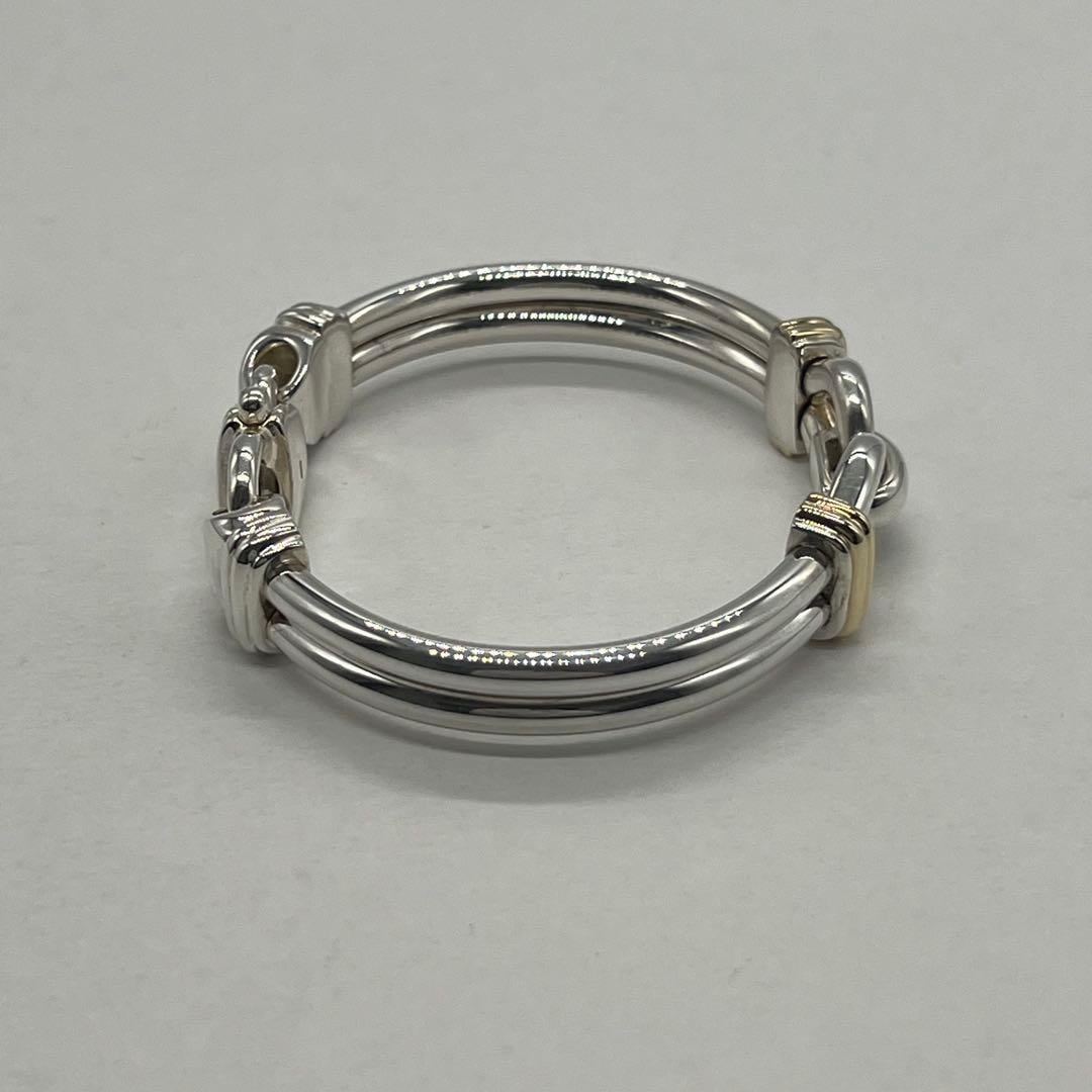 ティファニー TIFFANY ダブル ループ ブレスレット コンビ 希少 希少】ティファニー TIFFANY&CO ダブルループ ブレスレット コンビ