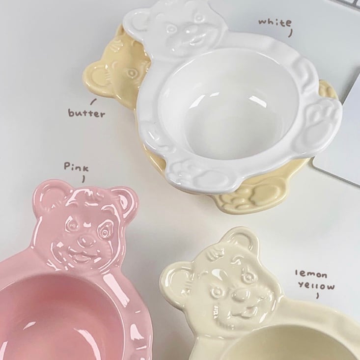 made in korea♡】bear bowl 6colors / ベアー ボウル クマ 皿