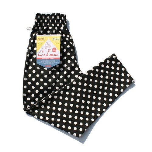 COOKMAN (クックマン) Chef Pants Dots (シェフパンツ ドット) ブラック 231-83837