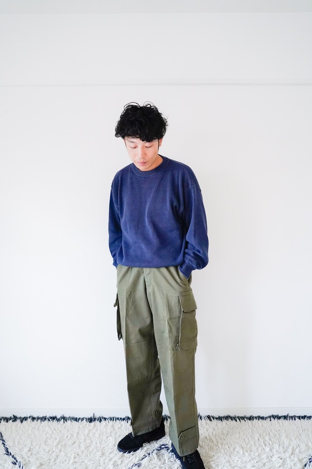 【1950-60s, Good Condition】"M-47, Size23" Herringbone Twill Field Trousers, French Army /309m