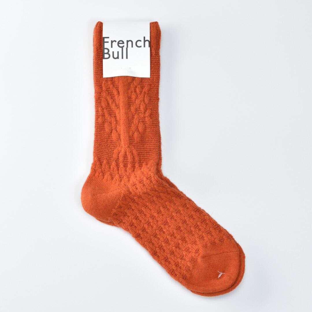 FrenchBull フレンチブル アップルツリーソックス アンゴラ混の凹凸感の有る柄が素敵です【送料一律150円~】