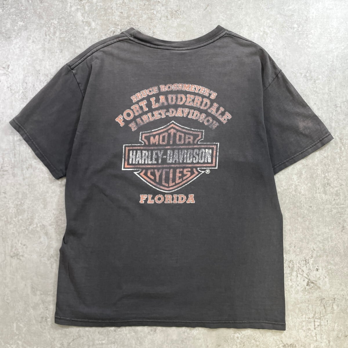 Y2K ハーレーダビッドソン　人気イーグル×ファイヤー　フレーム　ロングTシャツ 00年代 HARLEY-DAVIDSON ハーレーダビッドソン イーグル ファイヤー
