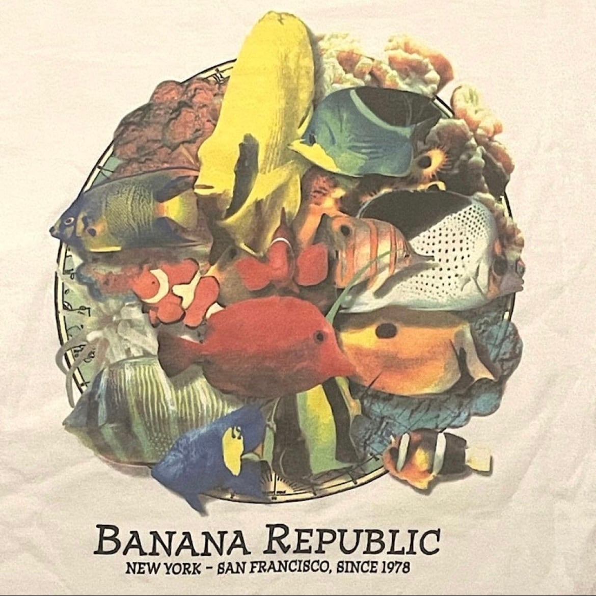 90s BANANA REPUBLIC ビンテージ Tシャツ バナリパ アニマル ポケT
