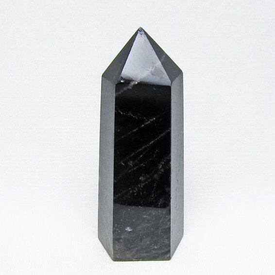 黒水晶 ポイント モリオン 六角柱 置物 一点物 152-4387