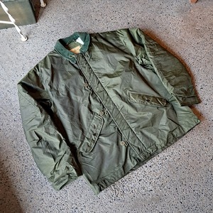 70's アメリカ海軍 背面ステンシル ナイロンデッキジャケット used [403032]