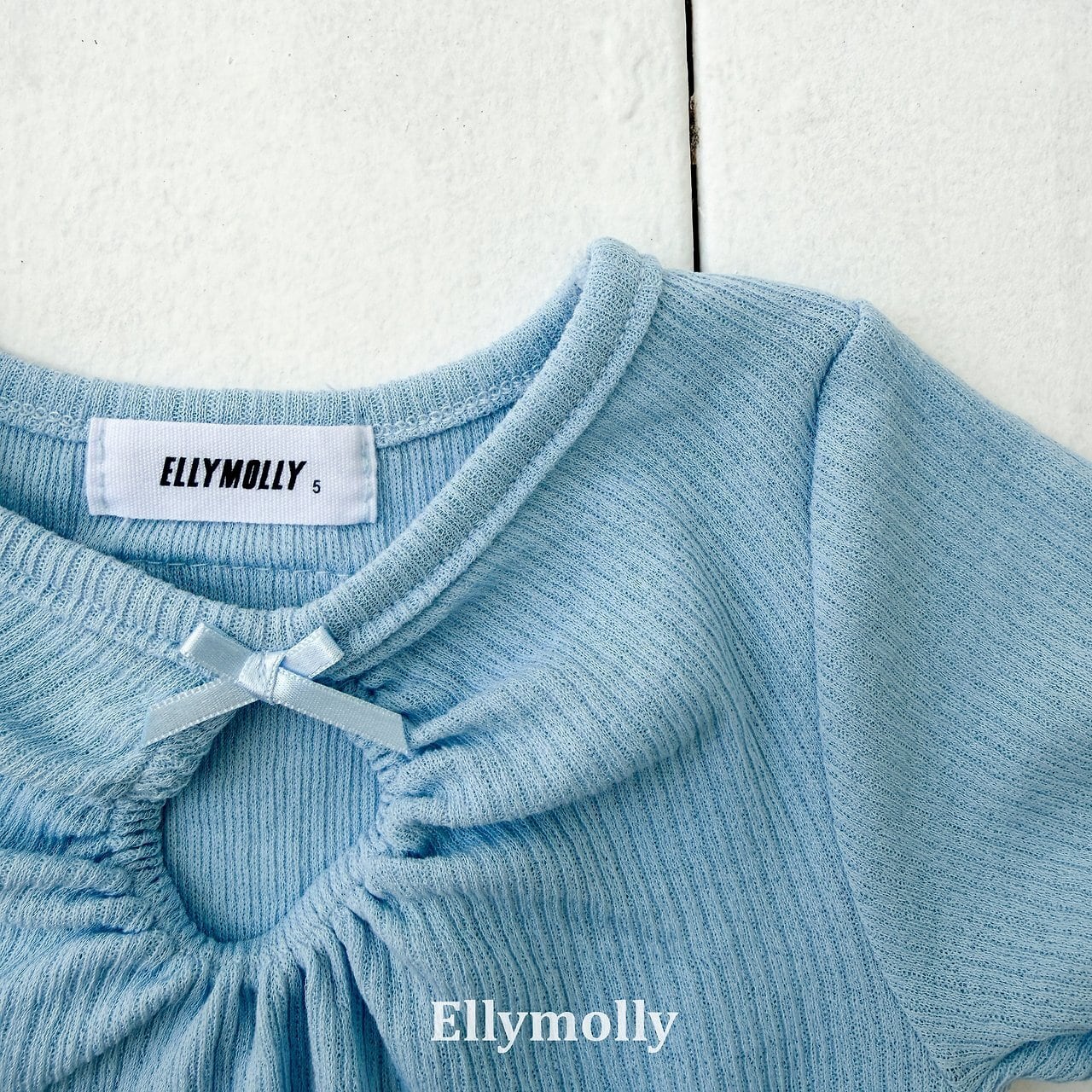 «予約»«ジュニアサイズあり»«elly molly» シャーリングトップス 2colors