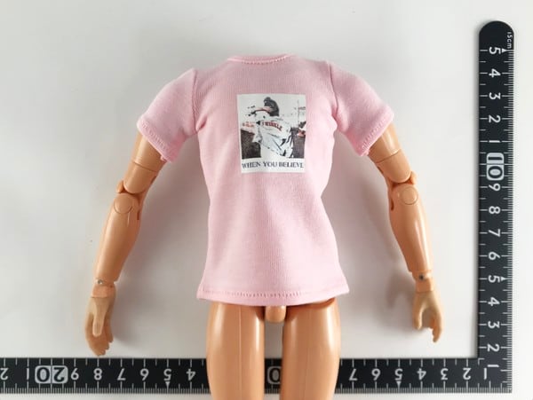 ドール服 1/6 男女兼用27 プリント 半袖Tシャツ ピンク STK 05922 - 画像3