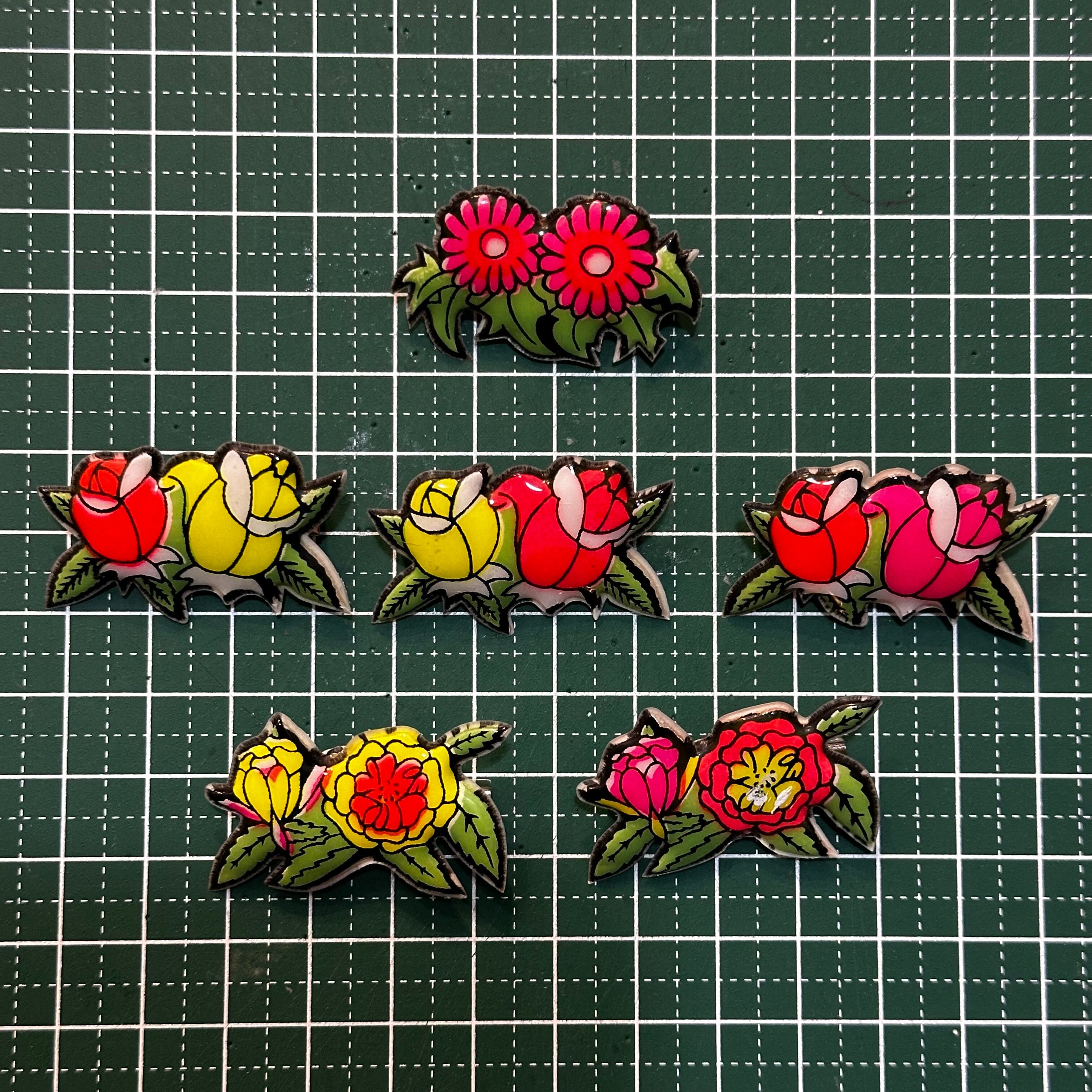 昭和レトロ ビニールフラワー プクプクミニブローチ | GIFTSHOP OTAFUKU