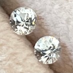 【2ピースペアでの販売】カラーレスジルコン ペア 3mm ベトナム産