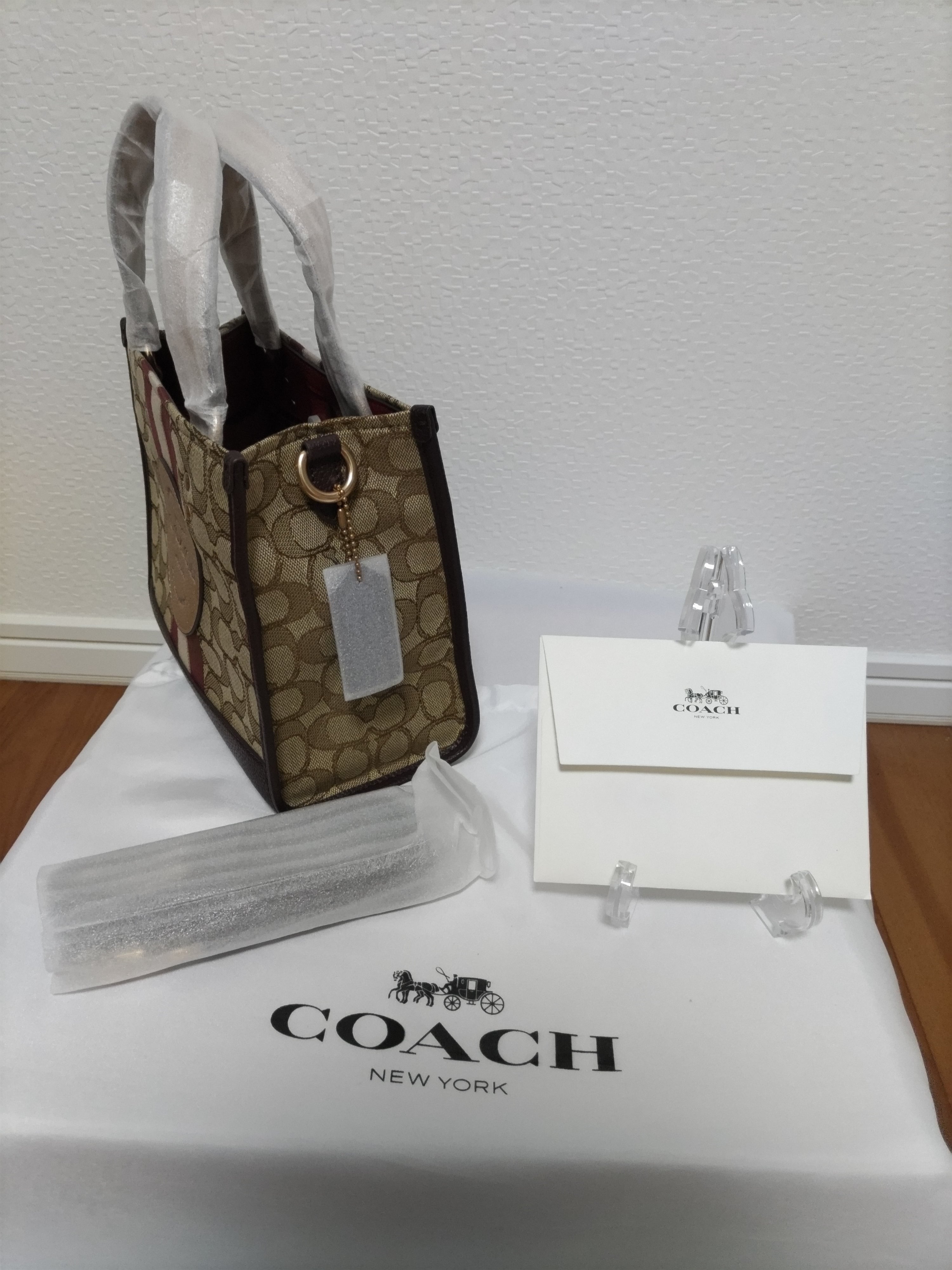COACH コーチ ショルダー シグネチャー 角型 2way ミニトートバッグ  
