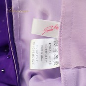 社交ダンス 衣装 フジタ ドレス ワンピース スタンダード パープル系 ゴールド系 紫 金 グラデーション フロート デモ 競技 ダンス パーティ 発表会 豪華 華やか レディース フリル レース 上品 ダンス衣装