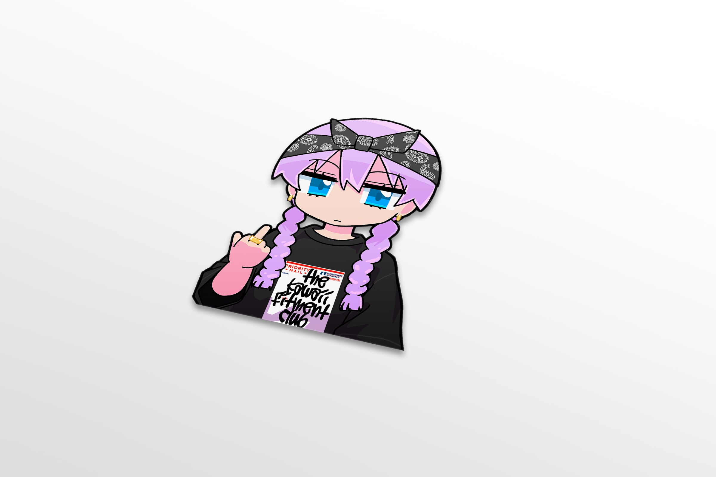 KF Peeking sticker KFchan ver.32 | KAWAII FITMENT.