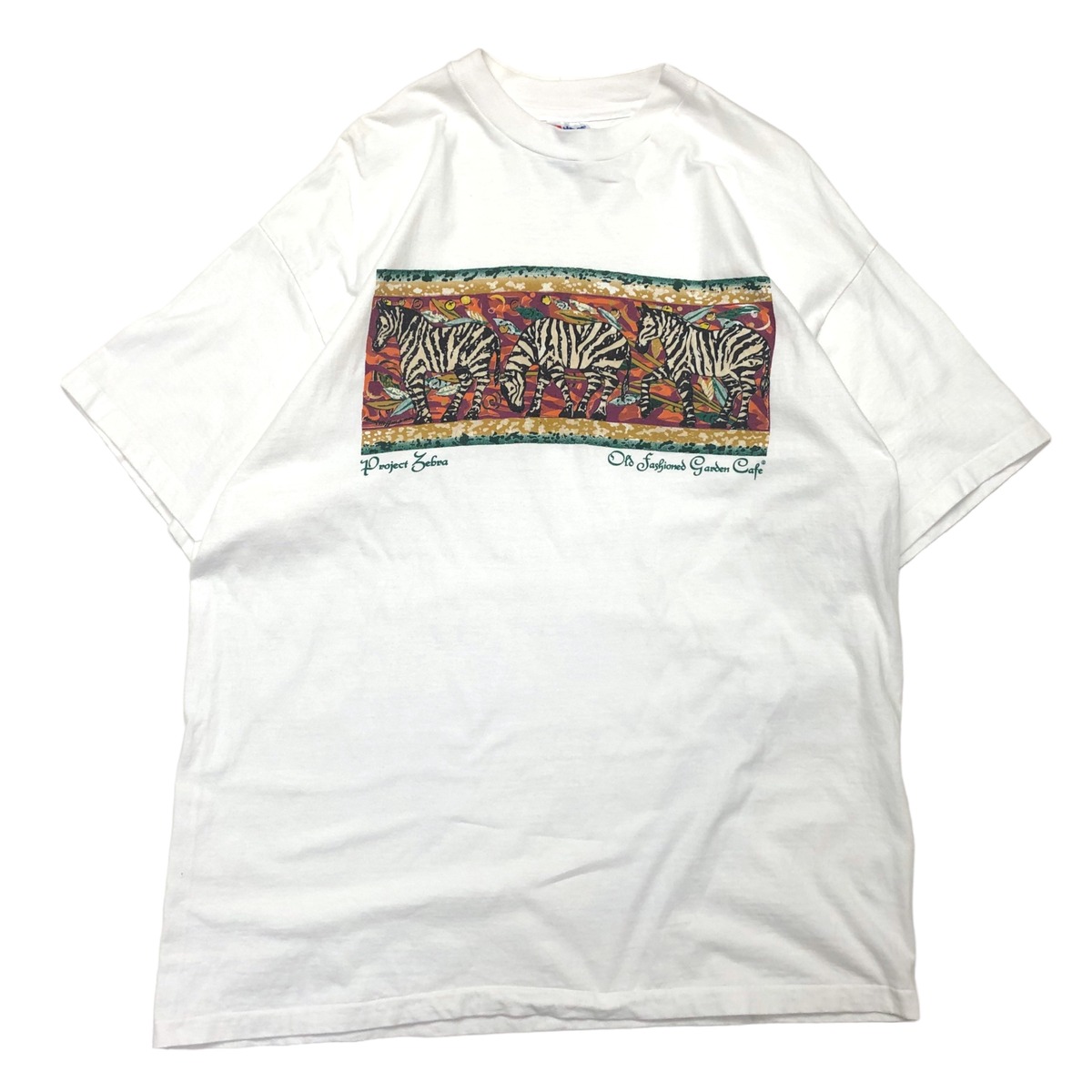 90s ★ アリスクーパー フォト プリント Tシャツ メンズ XL 古着 イラスト グラフィック バンド ロック モックネック シングルステッチ 黒