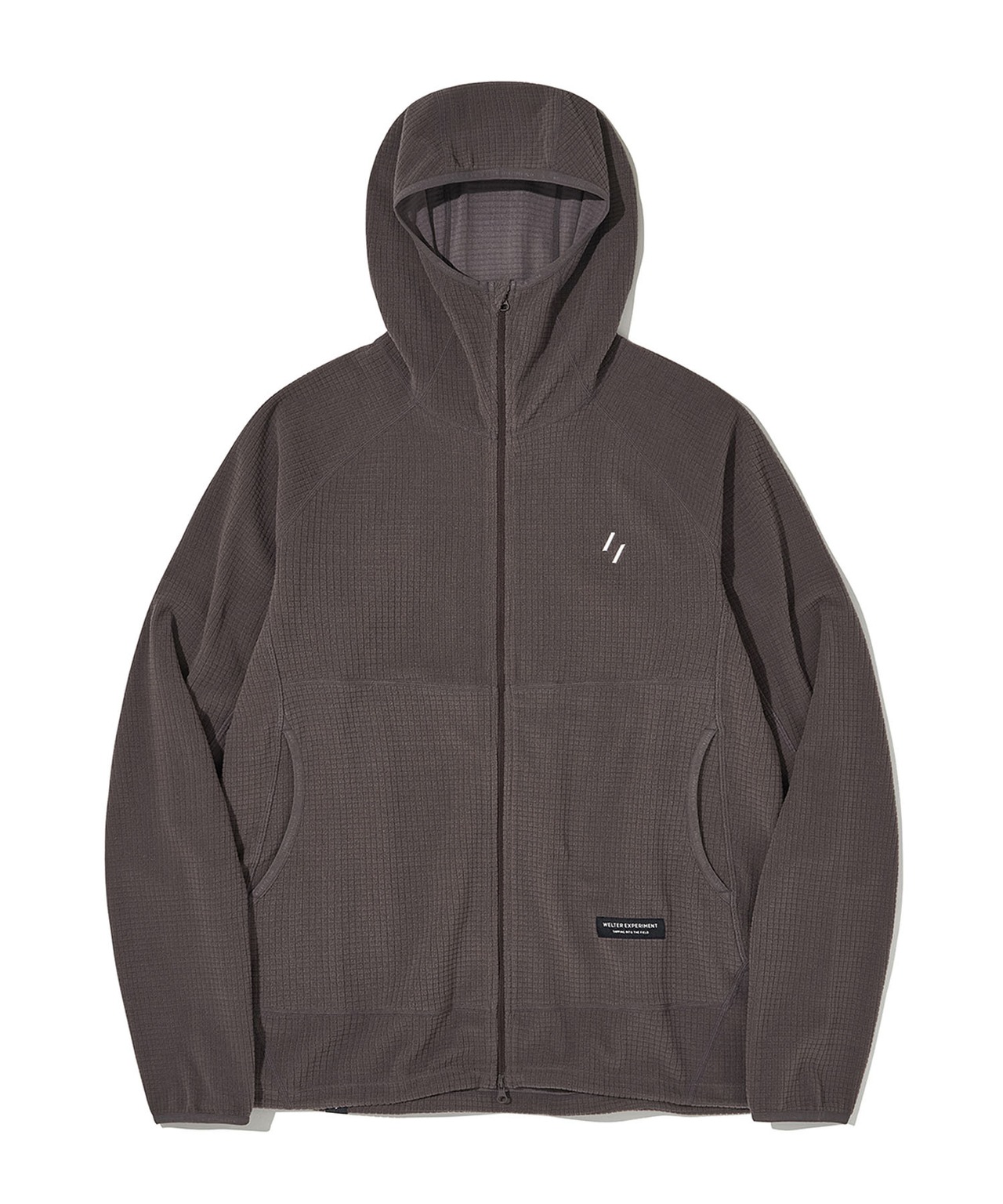 THERMOSQUARE FLEECE ZIP HOODIE_GRAISH PURPLE