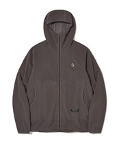 THERMOSQUARE FLEECE ZIP HOODIE_GRAISH PURPLE
