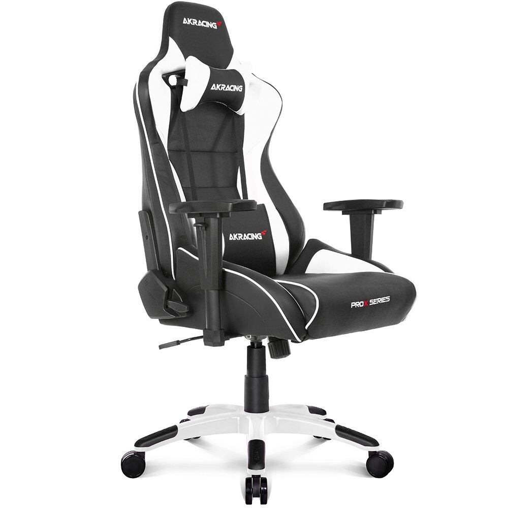 AKRacing ゲーミングチェア デスクチェア 勉強椅子 学習椅子 ホワイト 白 Pro-X V2 高耐久PUレザー 180度リクライニング 在宅 リモート 5年保証