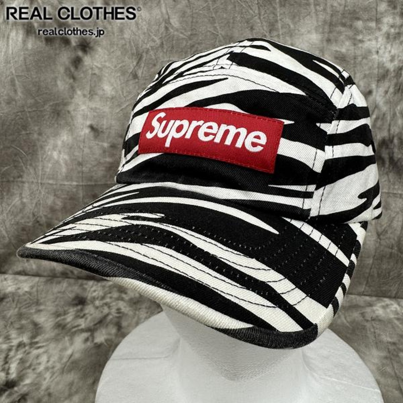 Supreme/シュプリーム【22FW】Washed Chino Twill Camp Cap Zebra 