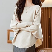 ロング丈 ドルマンスリーブ ニット 　全4色　 00023