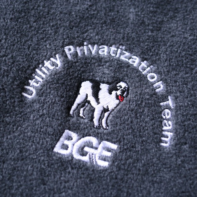 "BIG DOGS" over silhouette half- zip fleece pullover