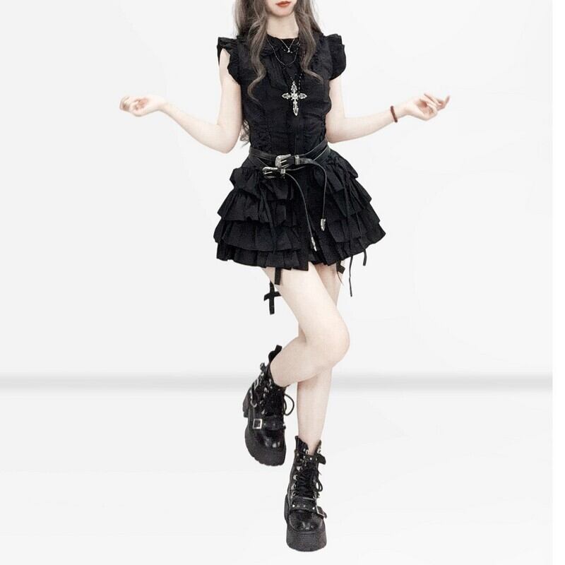 Frill short onepiece r0002