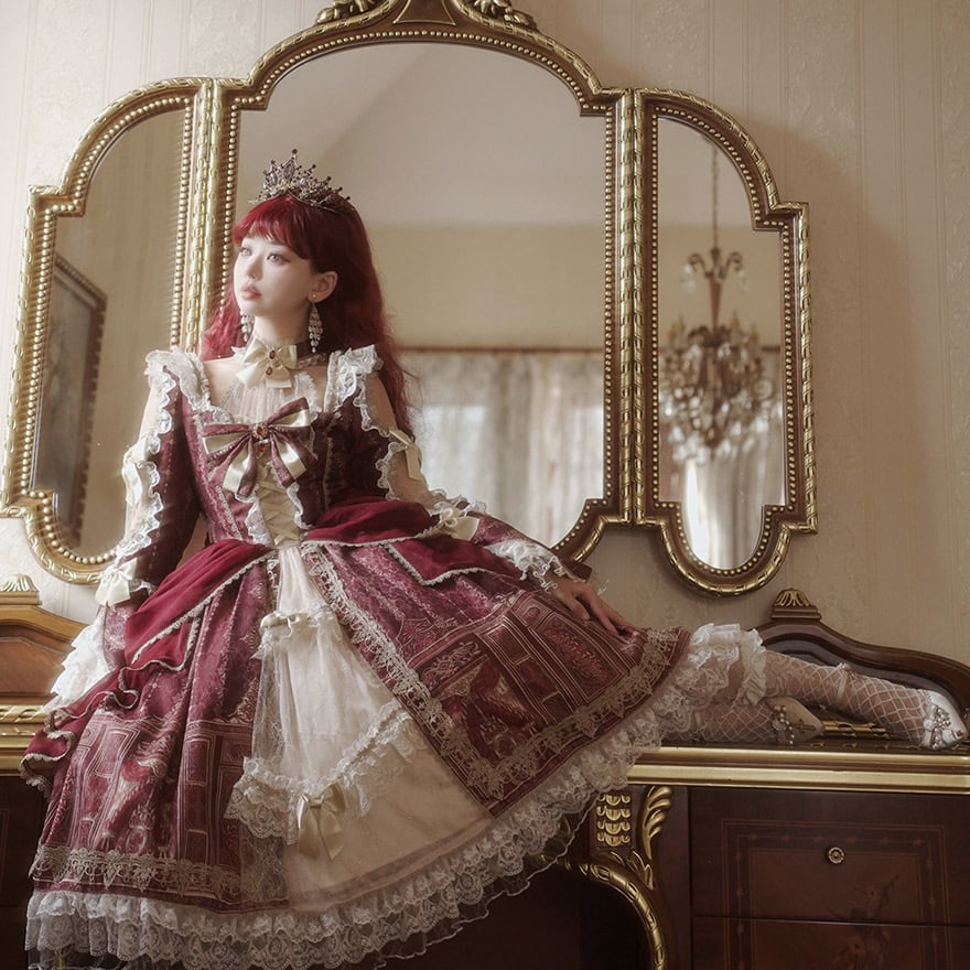 ゴスロリ通販 With U ファッション 長袖ワンピース ドレス エレガント