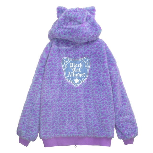 【☪︎ 夜空星月 ☪︎様】ブランケット他　三毛猫柄ラビットボアファー 猫耳黒猫同盟ファーブルゾン *LISTEN FLAVOR* ☆送料無料対象商品