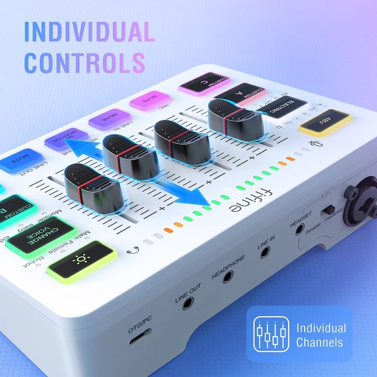 オーディオミキサー XLR ボイスチェンジャー ゲーミング fifine SC3