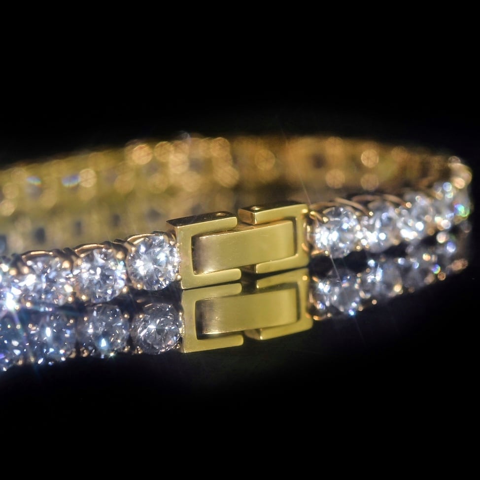 316L tennis necklace 【GOLD】【5mm】 | ✯Lucliss Jewelry✯