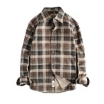 Checked Pattern Button-Down Collar Shirt ◇3color H0480