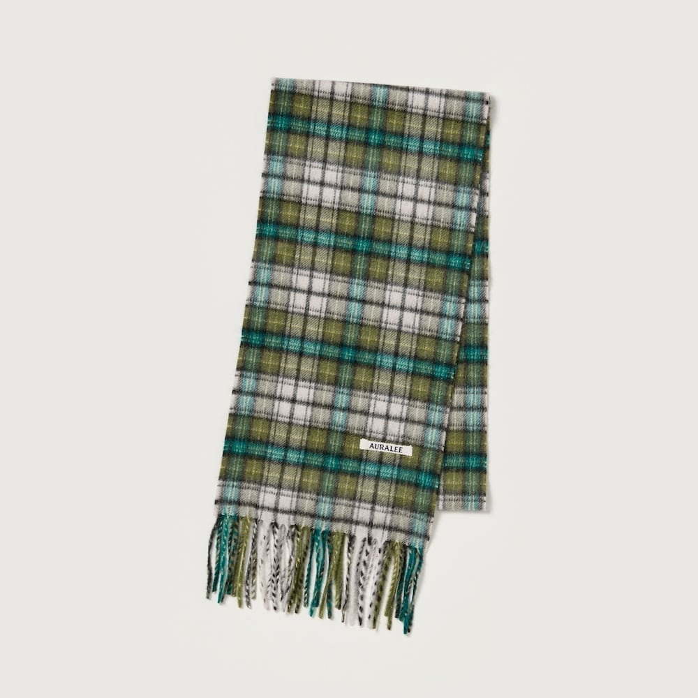 AURALEE/オーラリー・CASHMERE CHECK LONG STOLE | a flat shop