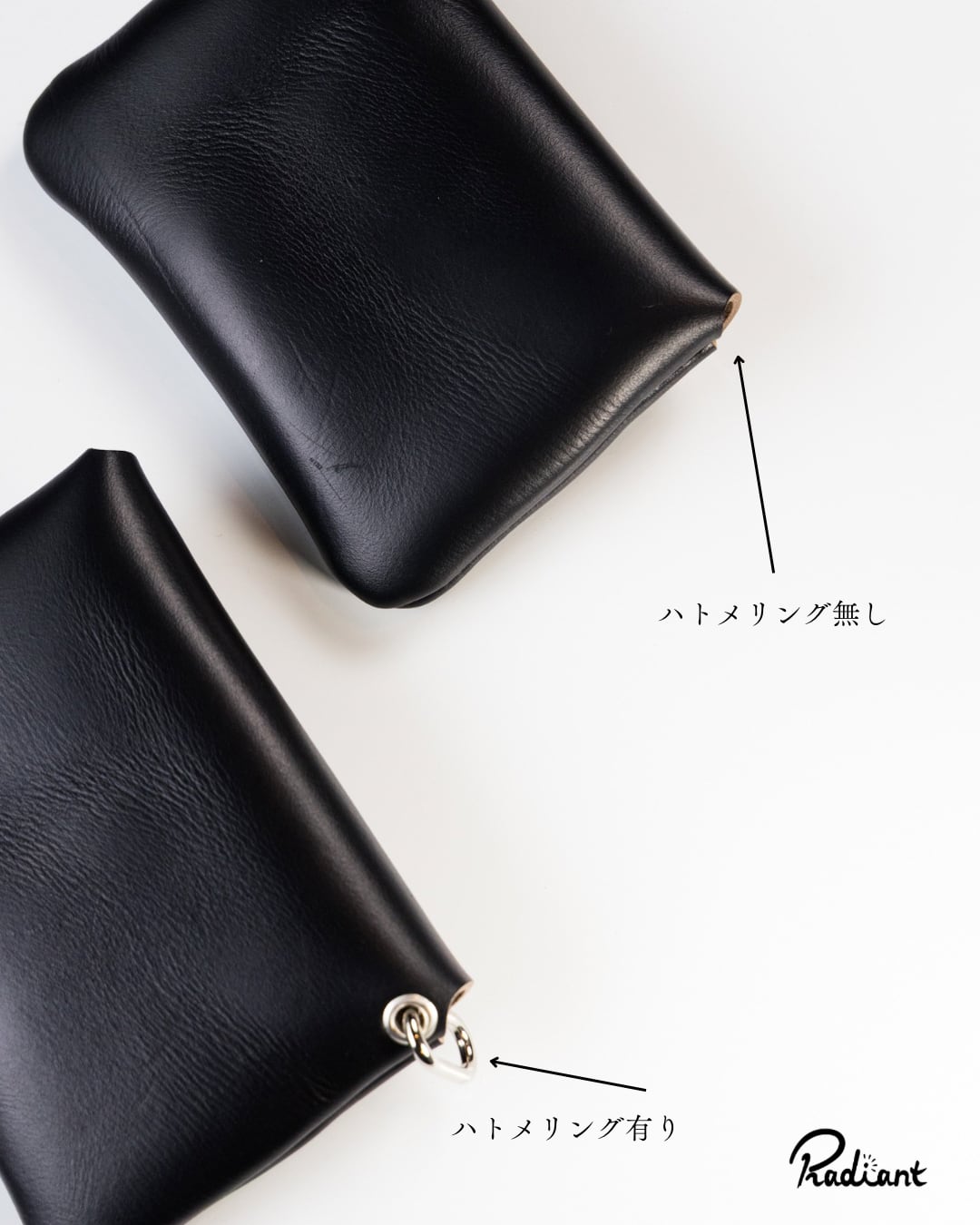 吊るせるお財布 / RW-17 【BLACK silver】 | radiant leatherworks
