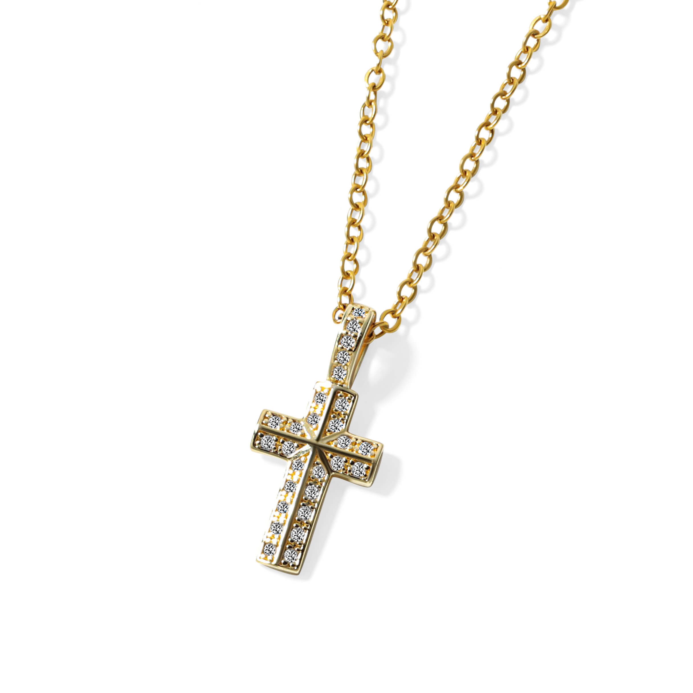 18kgp simple cross necklace VN7-104 | VERIELA