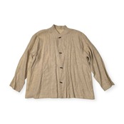 麻100% JURGEN LEHL ヨーガンレール リネン チャイナ 風 ジャケット カーディガン サイズ M /ベージュ