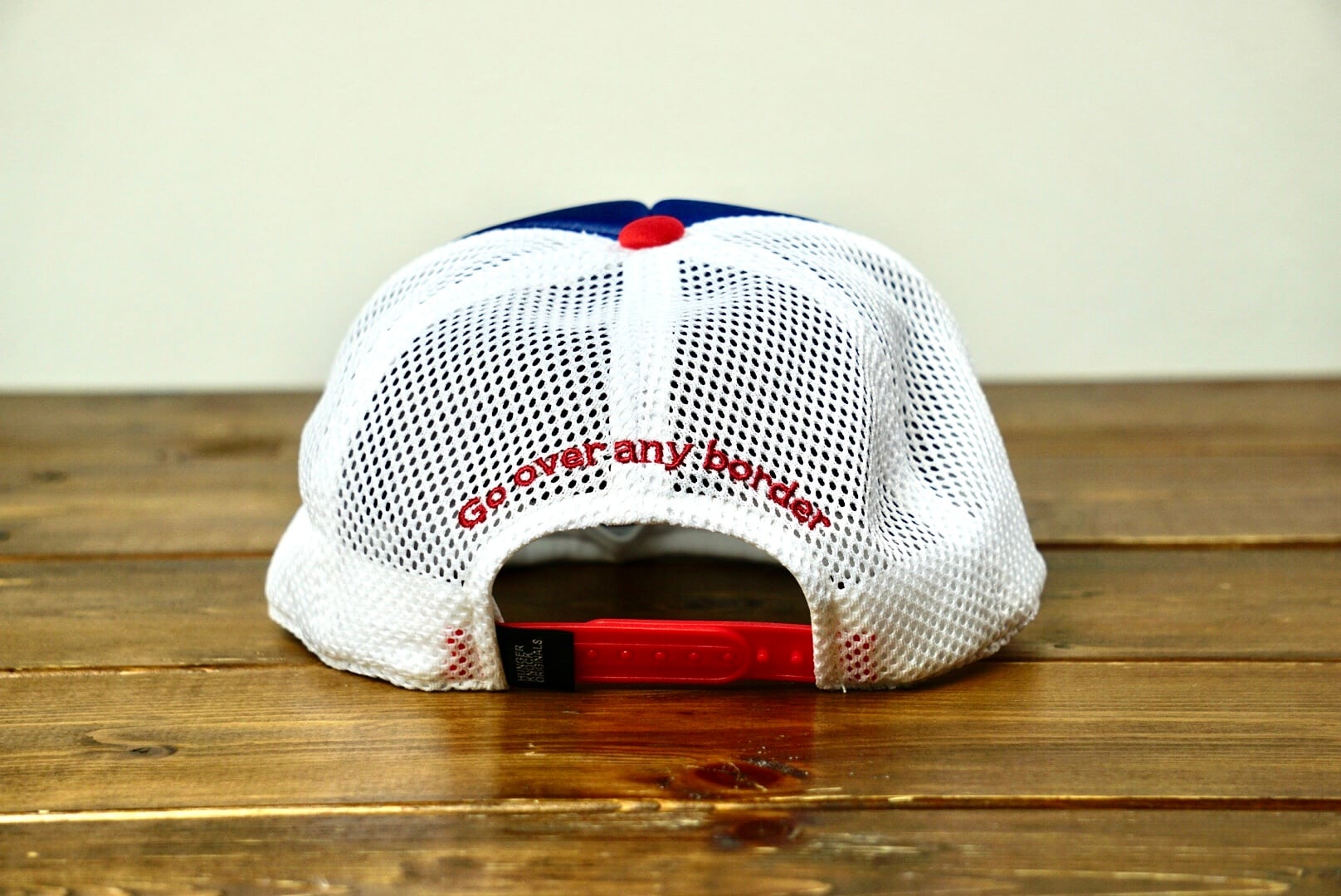 HK LOGO Checker CAP Navy＆Red | HUNGERKNOCK ORIGINALS