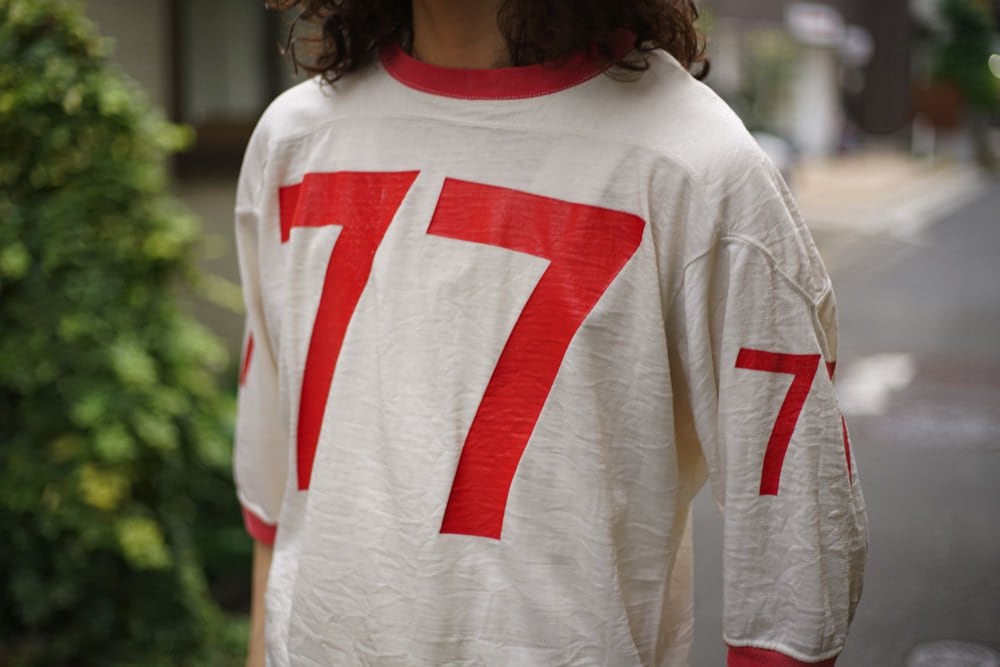 Champion [CHAMPION PRODUCTS INC] Vintage Football Numbering Game Shirt  [Late 1960s] Vintage Game T-Shirt | beruf