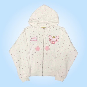 miimocha × HONWAKA】milky friends hoodie white | ほんわか