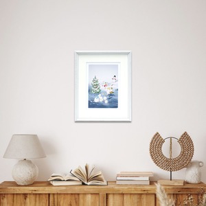 ムーミン 北欧 Postery 「ムーミン谷のクリスマス」送料無料 フレーム 展示用フック付アートポスター 絵画 インテリア アート