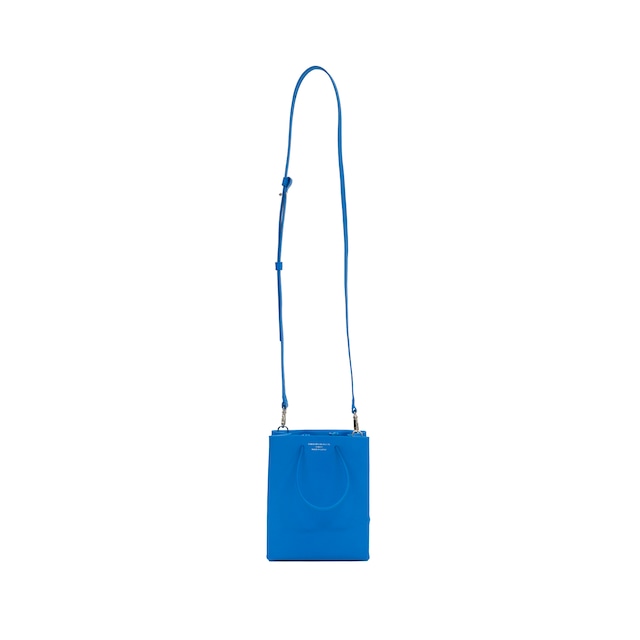 Leather Paper Bag Mini - Blue