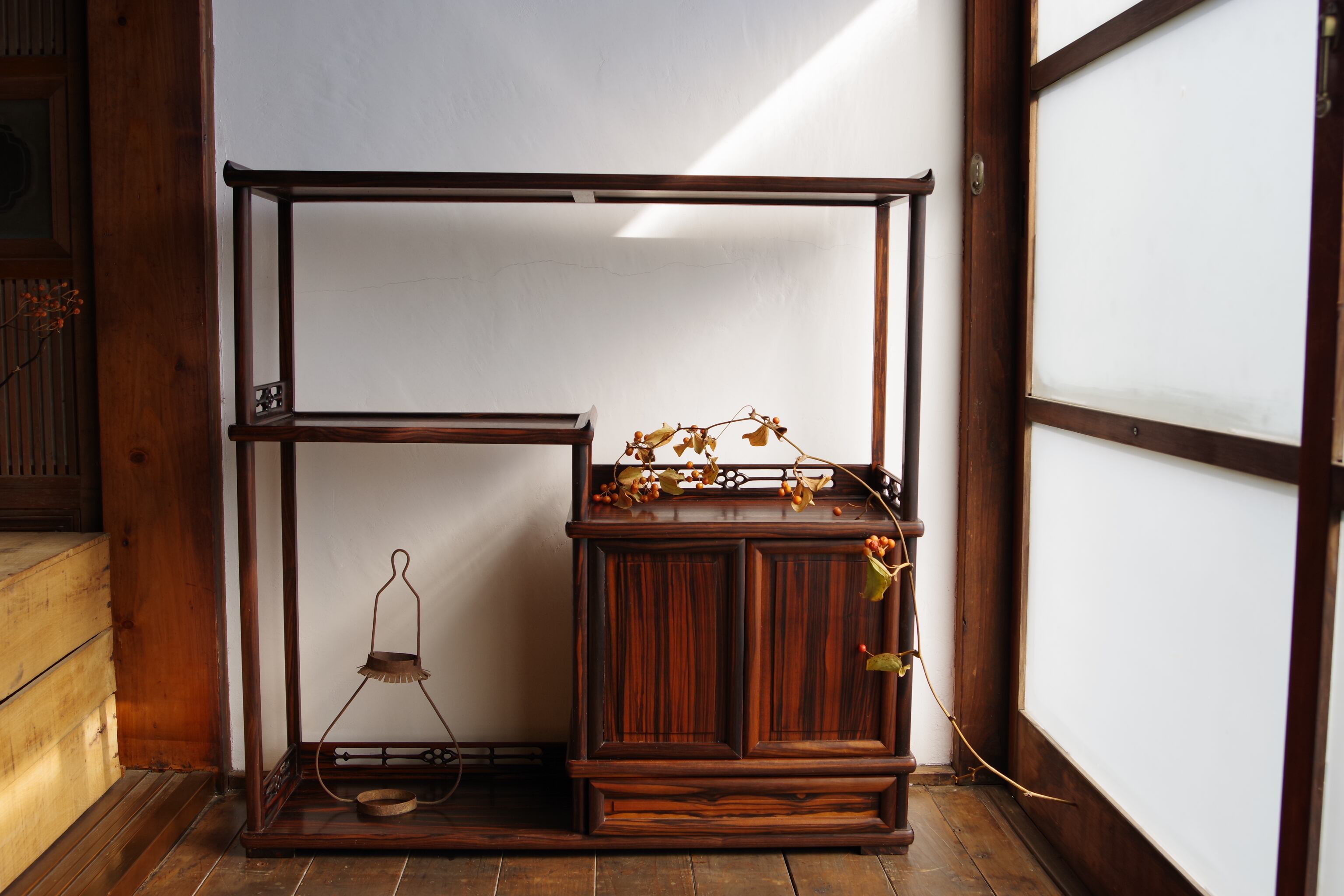 総紫檀飾り棚 | 古道具ウキフネ