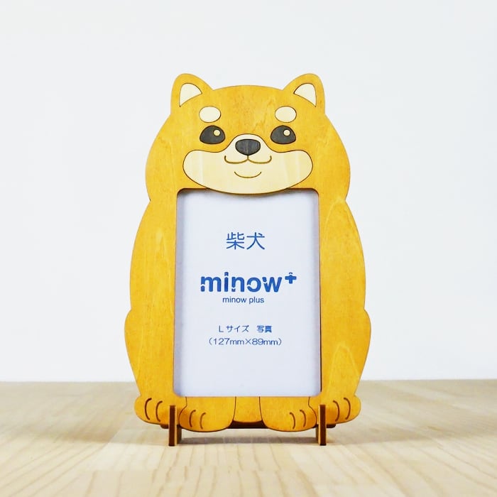 柴犬」木製写真立て（L判サイズ用） | minowplus
