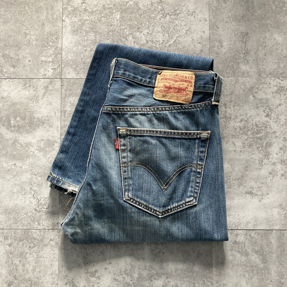 W34 L32】Euro Levis 501 ユーロリーバイス ポーランド製 裏ボタン刻印 