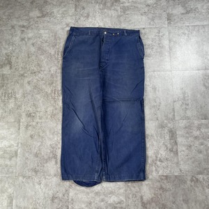 50-60s 13スター フレンチワーク コットン ブルー パンツ W36