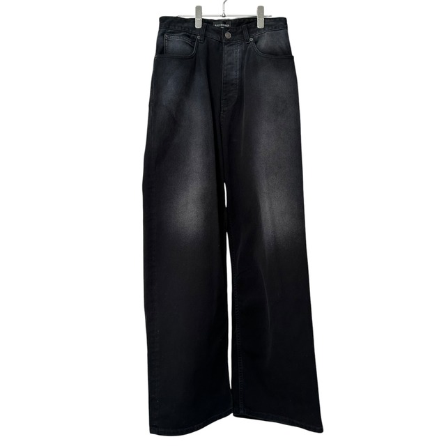 Rare◇BALENCIAGA Denim Pants Baggy Black TNW11 745213 S 1014